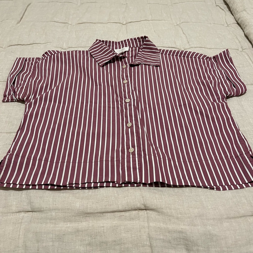 Striped Button-Up Shirt